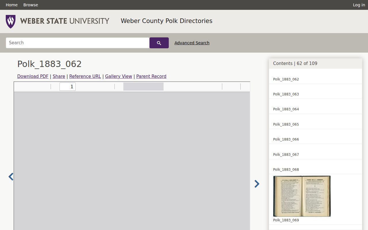 North Ogden city directory Weber library catalog collection
