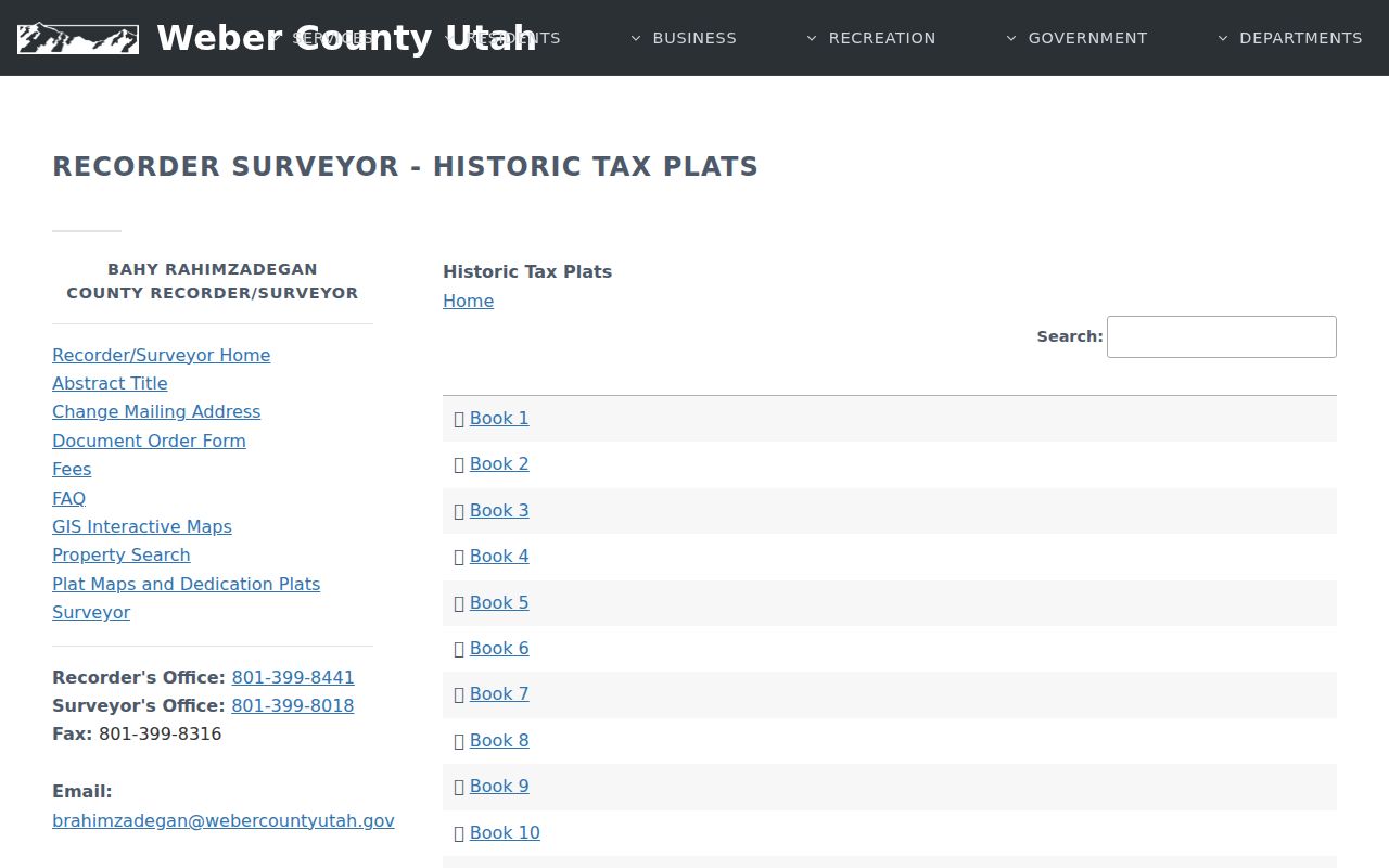 North Ogden street directory historic tax plat search